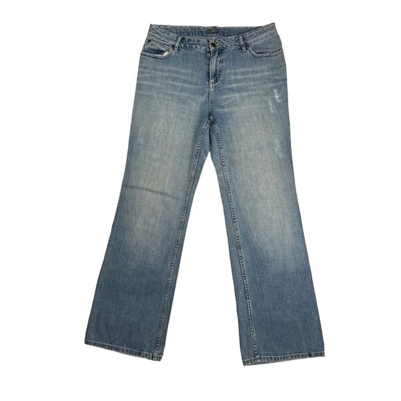 J‎ Jill Regular Wash Blue Straight Leg Jeans Mid Rise Size 10 - Picture 1 of 13